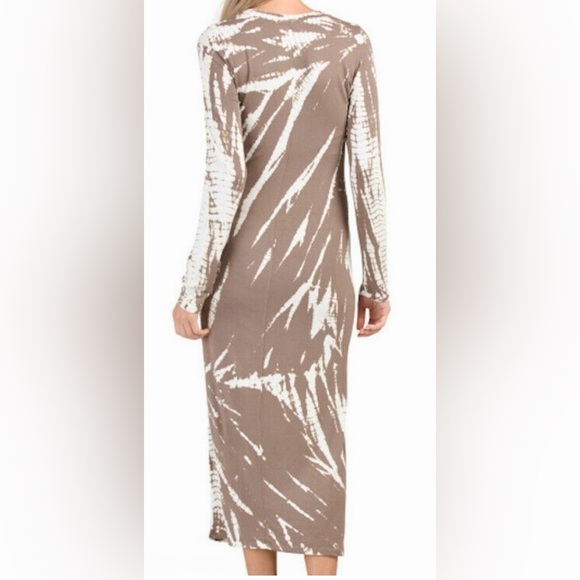 Young Fabulous & Broke Bennet Jersey Tie Dye Midi Dress in Henna Pluto ZB1 - Picture 7 of 9